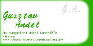 gusztav andel business card